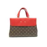 ルイヴィトンLOUIS VUITTON ヴィーナス　ビジネスバッグ ハンドバッグ モノグラム×レッド モノグラム×カウハイドレザー M41738