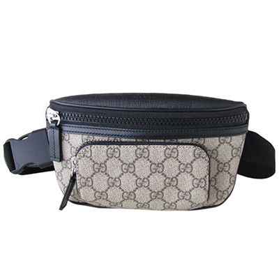 グッチ GUCCI メンズ バッグ ボディバッグ GGスプリームキャンバス ベルトバッグ ブラック×ベージュ 450946 KHNYX 9772