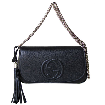 グッチ GUCCI ショルダーバッグ レディース ソーホー SOHO レザー チェーンバッグ ブラック 336752 A7M0G 1000