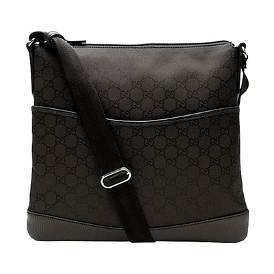 グッチ GUCCI 斜めがけショルダーバッグ メンズ/レディース ブラック GGナイロンxレザー 374414g1xcr1000