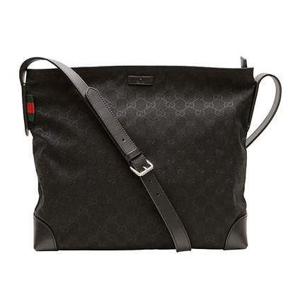 グッチ GUCCI 斜めがけショルダーバッグ メッセンジャーバッグ ス ブラック GGキャンバスxレザー 308930f4csn1060