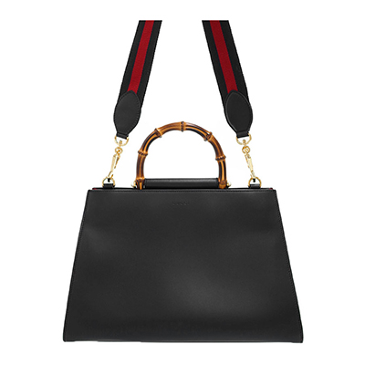 GUCCI グッチ  ミディアムレザートップハンドル 2wayハンドバッグ ショルダー バンブー453764