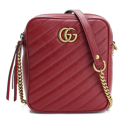 グッチ GUCCI GG MARMONT 2.0 GGマーモント2.0 斜め掛け ショルダーバッグ  レッド系 レディース 550155 0OLFT 6438​