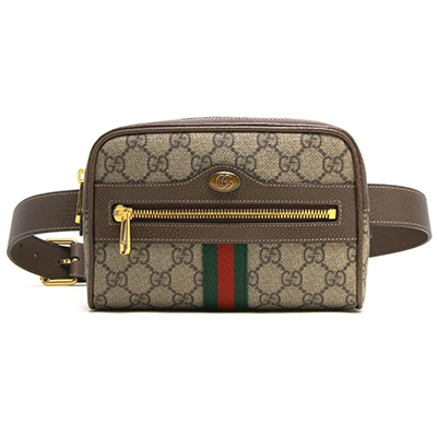 グッチ GUCCI ベルトバッグ/ウエストバッグ GGスプリーム/GG SUPREME ベージュ&エボニー&ブラウン  メンズ レディース  517076 96I3B 8745​