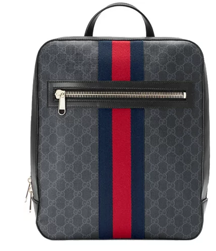 グッチ GUCCI　GGスプリーム バックパック リュックサック PVC レザー 黒 グレー 478324 9C2DN 8847