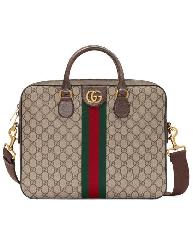 グッチ GUCCI オフィディア GGスプリームキャンバス ウェブ ブリーフケース ビジネスバッグ ベージュ×エボニー×ブラウン メンズ  574793 K5IZT 8340