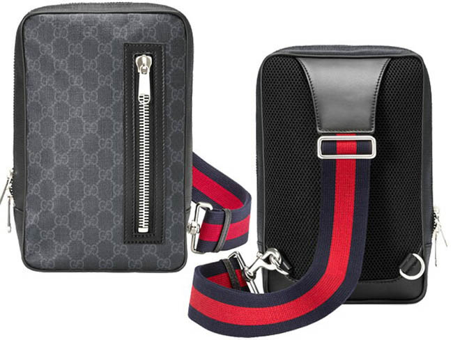 GUCCIグッチ ワンショルダーバッグ ソフト GGスプリーム ベルトバッグ  黒×ダークグレー レザー 478325 K9RRN 1095​