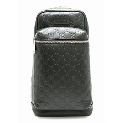 GUCCIグッチ グッチシマ クロスボディバッグ ショルダーバッグ レザー ブラック 黒 450970