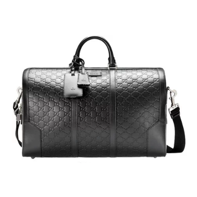 GUCCIグッチシグネチャーレザーダッフル 旅行カバン 2WAYボストンバッグ ショルダーバッグ 406380 CWCBN 1000