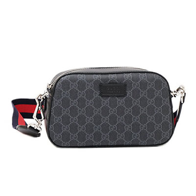 グッチ GUCCI GGスプリームキャンバス ショルダーバッグ クラッチ ブラック×グレー [メンズ] 574886 K5RLN 1095