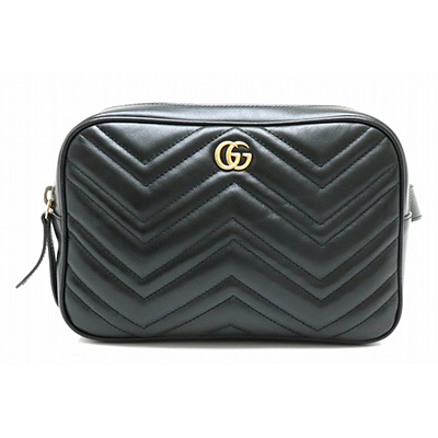 グッチGUCCI ウエストバッグ　ベルトバッグ　GGマーモント　ブラック　ゴールド金具　GG 523380・467891　