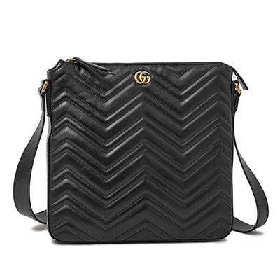 グッチ GUCCI GGマーモント キルティングレザー ショルダーバッグ ブラック [メンズ] 523369 DTDHT 1000