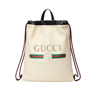 グッチ バックパック/ドローストリング GUCCI ココ・キャピタンコラボ プリント ホワイト/ブラック494053 0GCBT 8821