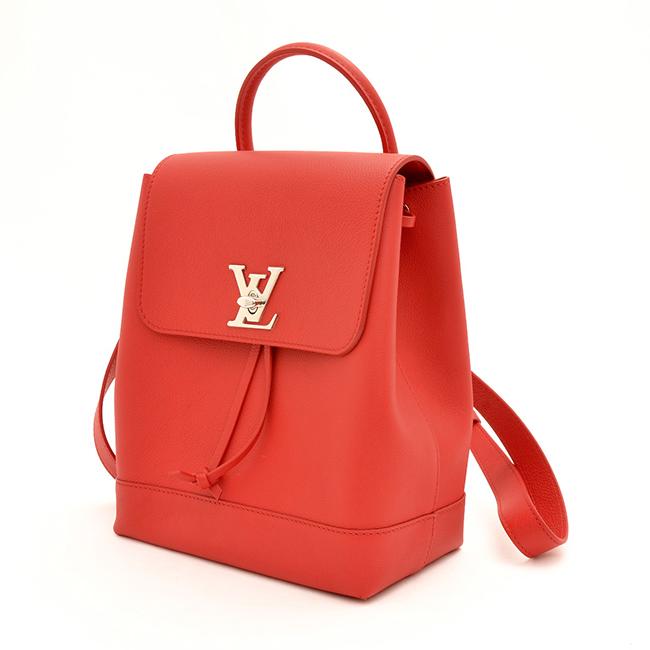 ルイ・ヴィトン​LOUIS VUITTON   ロックミーバックパック リュック・デイパック ソフトカーフ レッド M41814​