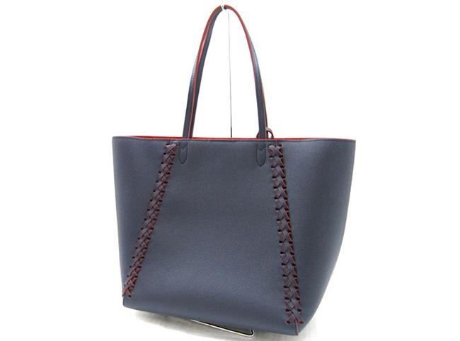 ルイ・ヴィトンLOUIS VUITTON  ロックミー・カバ クレインナチュラルレザー ネイビー×レッド M54682
