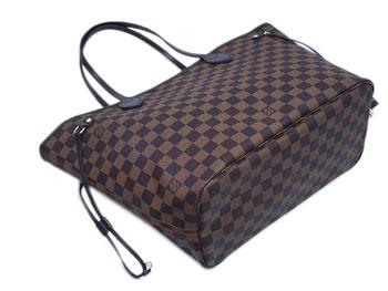 ルイヴィトン　バッグ　ダミエ・エベヌ　LV　トートバッグ　ポーチ付き　ネヴァーフルMM　ローズ・バレリーヌ　N41603