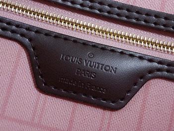 ルイヴィトン　バッグ　ダミエ・エベヌ　LV　トートバッグ　ポーチ付き　ネヴァーフルMM　ローズ・バレリーヌ　N41603