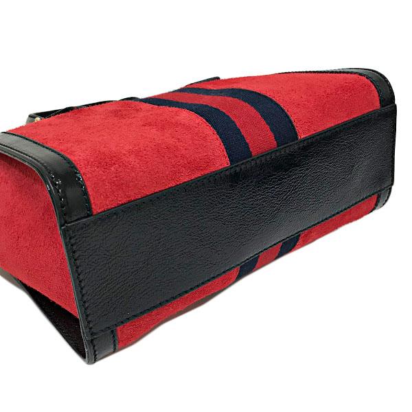 グッチ GUCCI オフィディア スエード パテントレザー ウェブ 2WAY ハンドバッグ ショルダー レッド×ブラック [レディース] 547551 D6ZYB 8670
