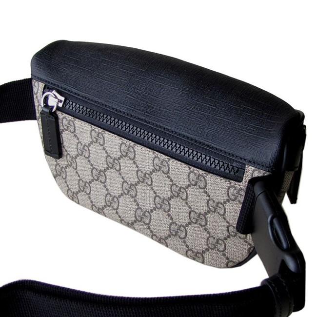 グッチ GUCCI メンズ バッグ ボディバッグ GGスプリームキャンバス ベルトバッグ ブラック×ベージュ 450946 KHNYX 9772