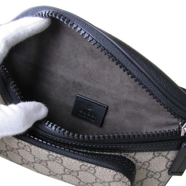 グッチ GUCCI メンズ バッグ ボディバッグ GGスプリームキャンバス ベルトバッグ ブラック×ベージュ 450946 KHNYX 9772