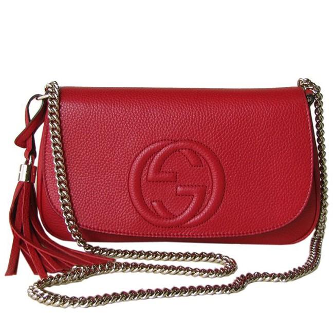 グッチ GUCCI ショルダーバッグ レディース ソーホー SOHO レザー チェーンバッグ レッド 336752 A7M0G 6523