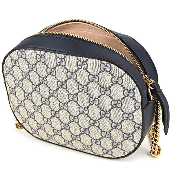 グッチ ショルダーバッグ GUCCI  バッグ GGスプリーム GG SUPREME ミニチェーンバッグ レディース BEIGE/BLUE ベージュ/ブルー 青 409535 KHNKG 4075​