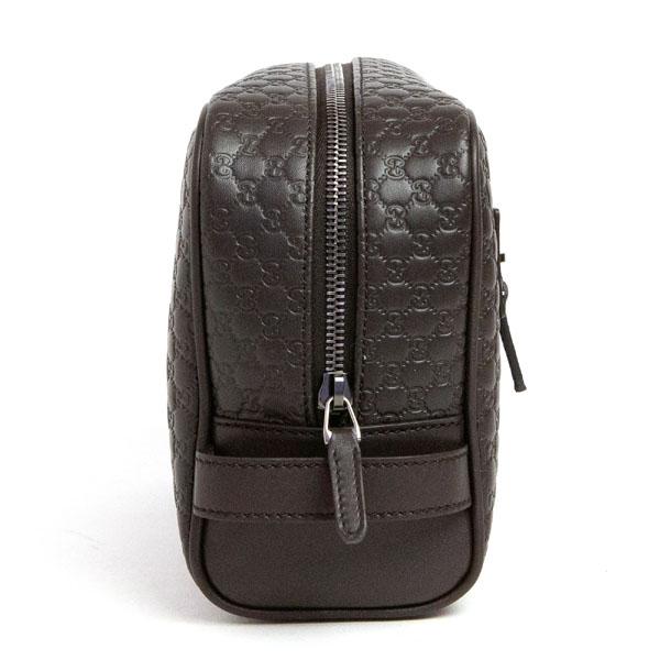 グッチ バッグ GG柄 メンズ セカンドバッグ GUCCI アウトレット  マイクログッチシマ レザー ダークブラウン 419775 BMJ1R 2044​