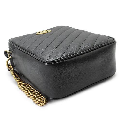 グッチ ショルダーバッグ  GUCCI ポシェット GG MARMONT/GGマーモント キルティング レザー ブラック 550155 0OLFT 1000​