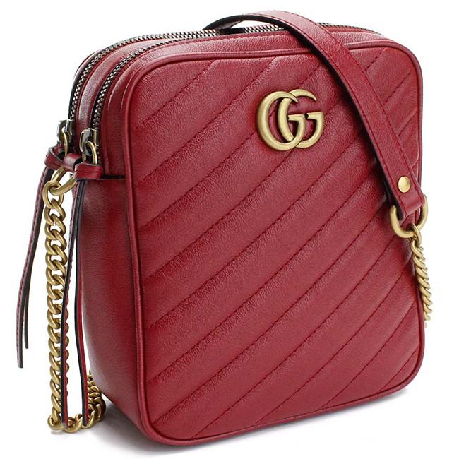 グッチ GUCCI GG MARMONT 2.0 GGマーモント2.0 斜め掛け ショルダーバッグ  レッド系 レディース 550155 0OLFT 6438​