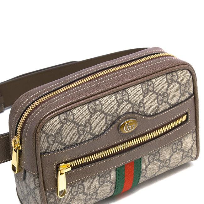 グッチ GUCCI ベルトバッグ/ウエストバッグ GGスプリーム/GG SUPREME ベージュ&エボニー&ブラウン  メンズ レディース  517076 96I3B 8745​