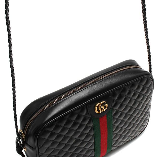 グッチ GUCCI ショルダーバッグ GGマーモント/GG MARMONT キルティング スモール/QUILTING SMALL ブラック&グリーン&レッド 541051 0YKMT 1060