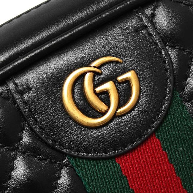 グッチ GUCCI ショルダーバッグ GGマーモント/GG MARMONT キルティング スモール/QUILTING SMALL ブラック&グリーン&レッド 541051 0YKMT 1060