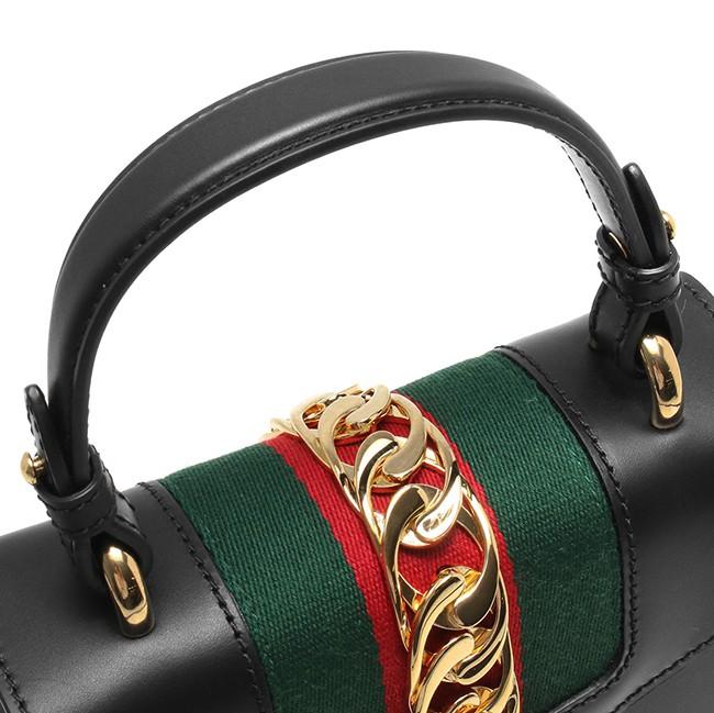 グッチ GUCCI ハンドバッグ/ショルダーバッグ シルヴィ/SYLVIE ブラック&グリーン&レッド  レディース 470270 D4ZAG 8015​