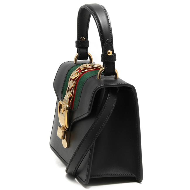 グッチ GUCCI ハンドバッグ/ショルダーバッグ シルヴィ/SYLVIE ブラック&グリーン&レッド  レディース 470270 D4ZAG 8015​