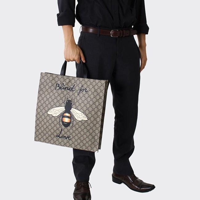 グッチ GUCCI トートバッグ/ショルダーバッグ ビープリント GGスプリーム BEE PRINT GG SUPREME ベージュ&ブラック  メンズ レディース 450950 K571T 8666​