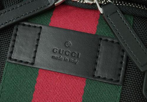 グッチ バッグ  GUCCI バックパック リュックサック パラナ ブラック ウェビング レッドxグリーン アウトレット 495558-1060​