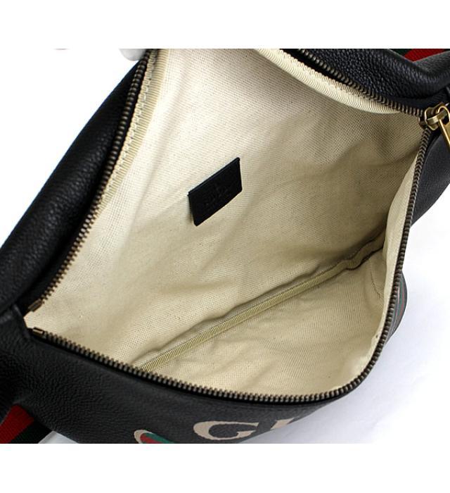 グッチ GUCCI ベルトバッグ ウエストバッグ メンズ グッチプリント 黒 530412GCCT8164