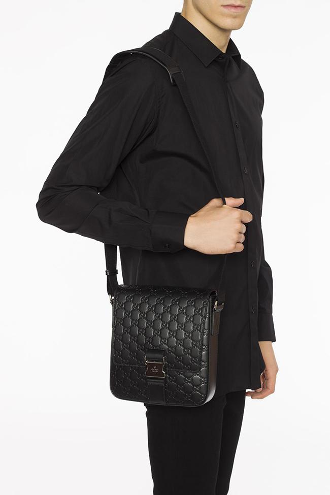 GUCCI グッチ  シグネチャー ショルダー バッグ GG 男性 メンズ ギフト プレゼント 473877CWCBN1000
