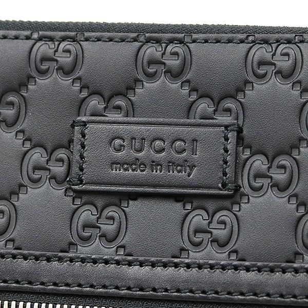 グッチシグネチャーレザー メッセンジャーバッグ ブラック クロスボディ メンズ ショルダーバッグ 斜め掛け GGエンボスカーフスキン 406410 CWCBN 1000