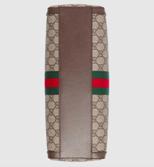 GUCCIグッチ エンボスロゴラゲージタグ付きボストンバッグ GG柄 ベージュ×ブラウン ショルダーバッグ ハンドバッグ 547953 9C2ST 8746