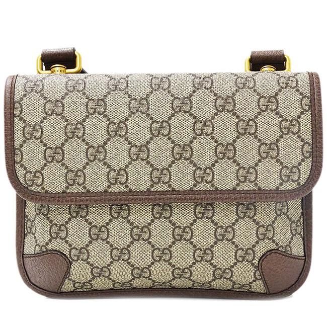 グッチ GUCCI GGスプリーム スモール メッセンジャーバッグ ショルダー シェリー ベージュ×エボニー 501050 9C2VT 8745