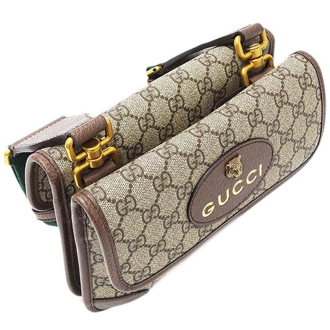 グッチ GUCCI GGスプリーム スモール メッセンジャーバッグ ショルダー シェリー ベージュ×エボニー 501050 9C2VT 8745