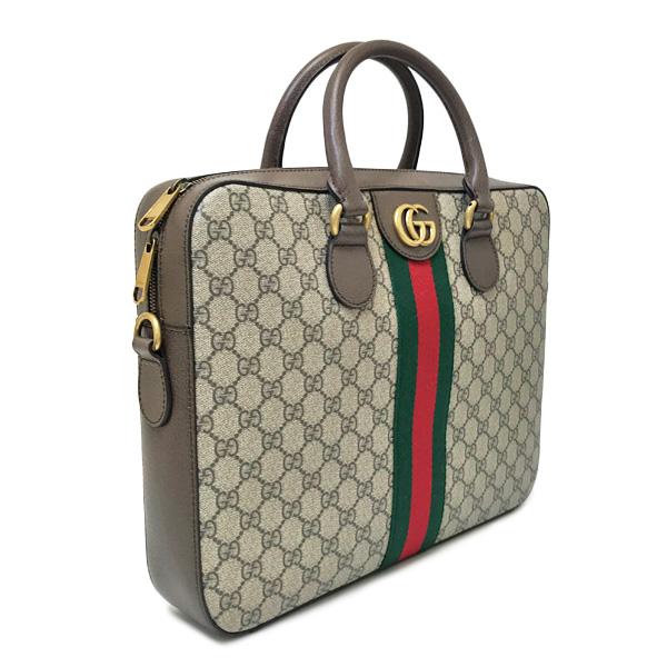 グッチ GUCCI オフィディア GGスプリームキャンバス ウェブ ブリーフケース ビジネスバッグ ベージュ×エボニー×ブラウン メンズ  574793 K5IZT 8340