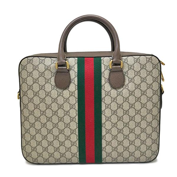 グッチ GUCCI オフィディア GGスプリームキャンバス ウェブ ブリーフケース ビジネスバッグ ベージュ×エボニー×ブラウン メンズ  574793 K5IZT 8340