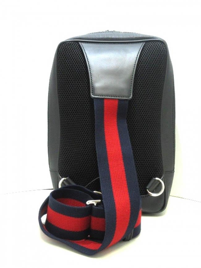 GUCCIグッチ ワンショルダーバッグ ソフト GGスプリーム ベルトバッグ  黒×ダークグレー レザー 478325 K9RRN 1095​
