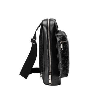 GUCCIグッチ グッチシマ クロスボディバッグ ショルダーバッグ レザー ブラック 黒 450970