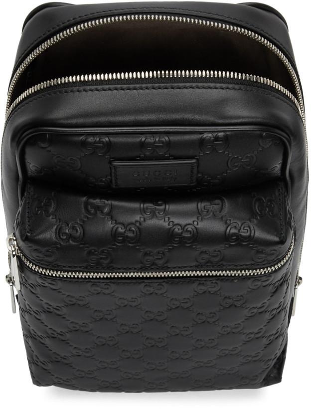 GUCCIグッチ グッチシマ クロスボディバッグ ショルダーバッグ レザー ブラック 黒 450970