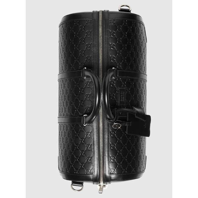 GUCCIグッチシグネチャーレザーダッフル 旅行カバン 2WAYボストンバッグ ショルダーバッグ 406380 CWCBN 1000
