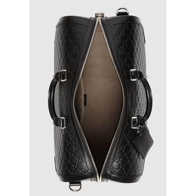 GUCCIグッチシグネチャーレザーダッフル 旅行カバン 2WAYボストンバッグ ショルダーバッグ 406380 CWCBN 1000