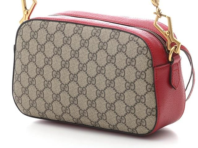 GUCCIグッチ　GGスプリームショルダーバッグ　ベージュ/レッド　476466